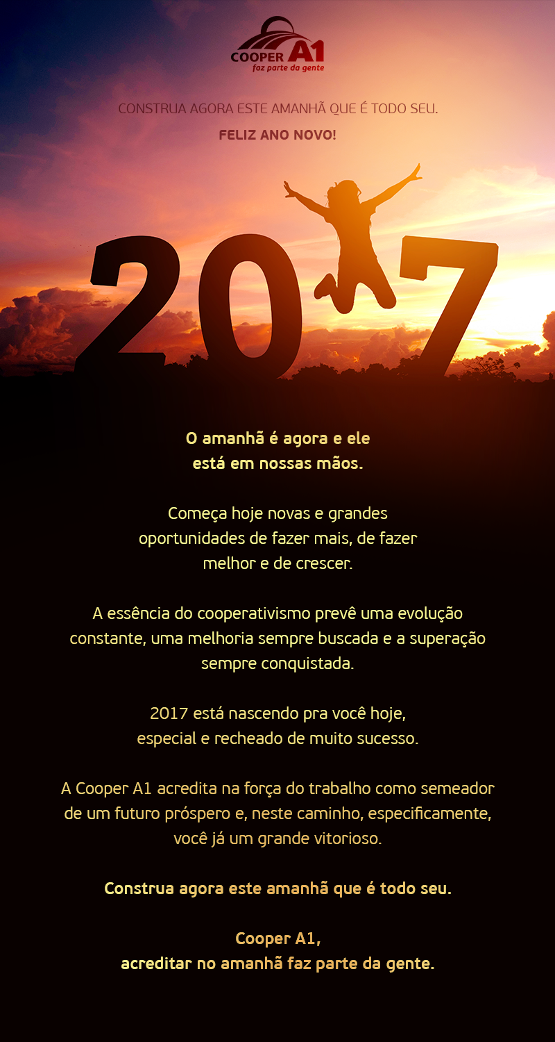 Feliz Ano Novo | Construa agora este amanhã que é todo seu