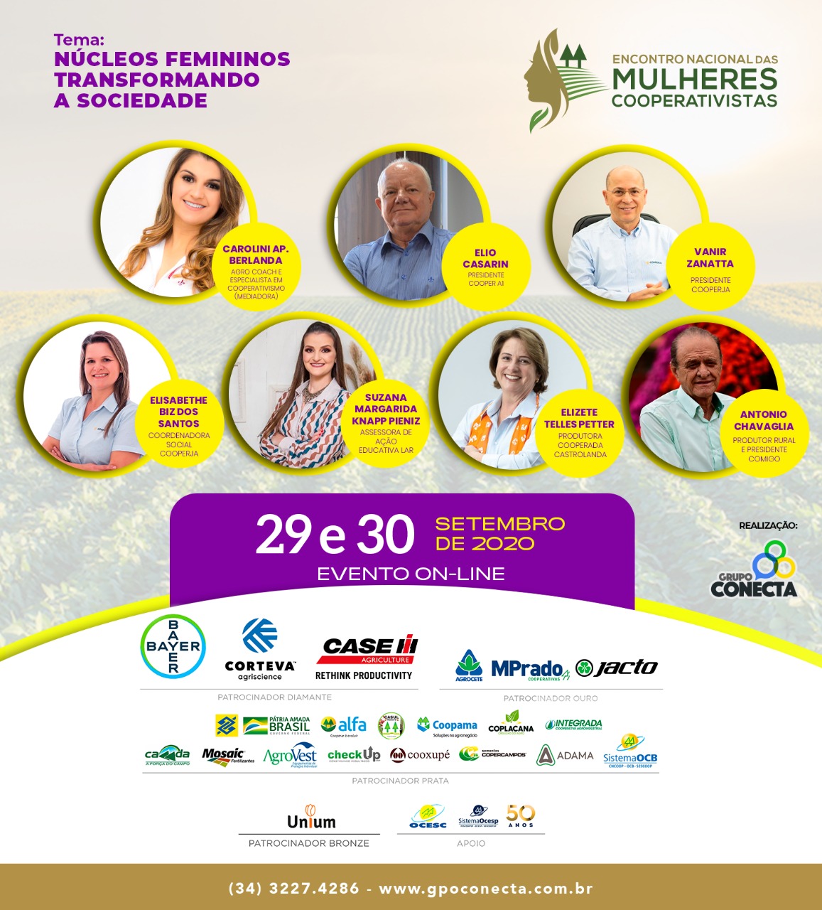 ENCONTRO NACIONAL DE MULHERES COOPERATIVISTAS: presidente Elio Casarin participará de painel que debaterá a importância dos núcleos femininos