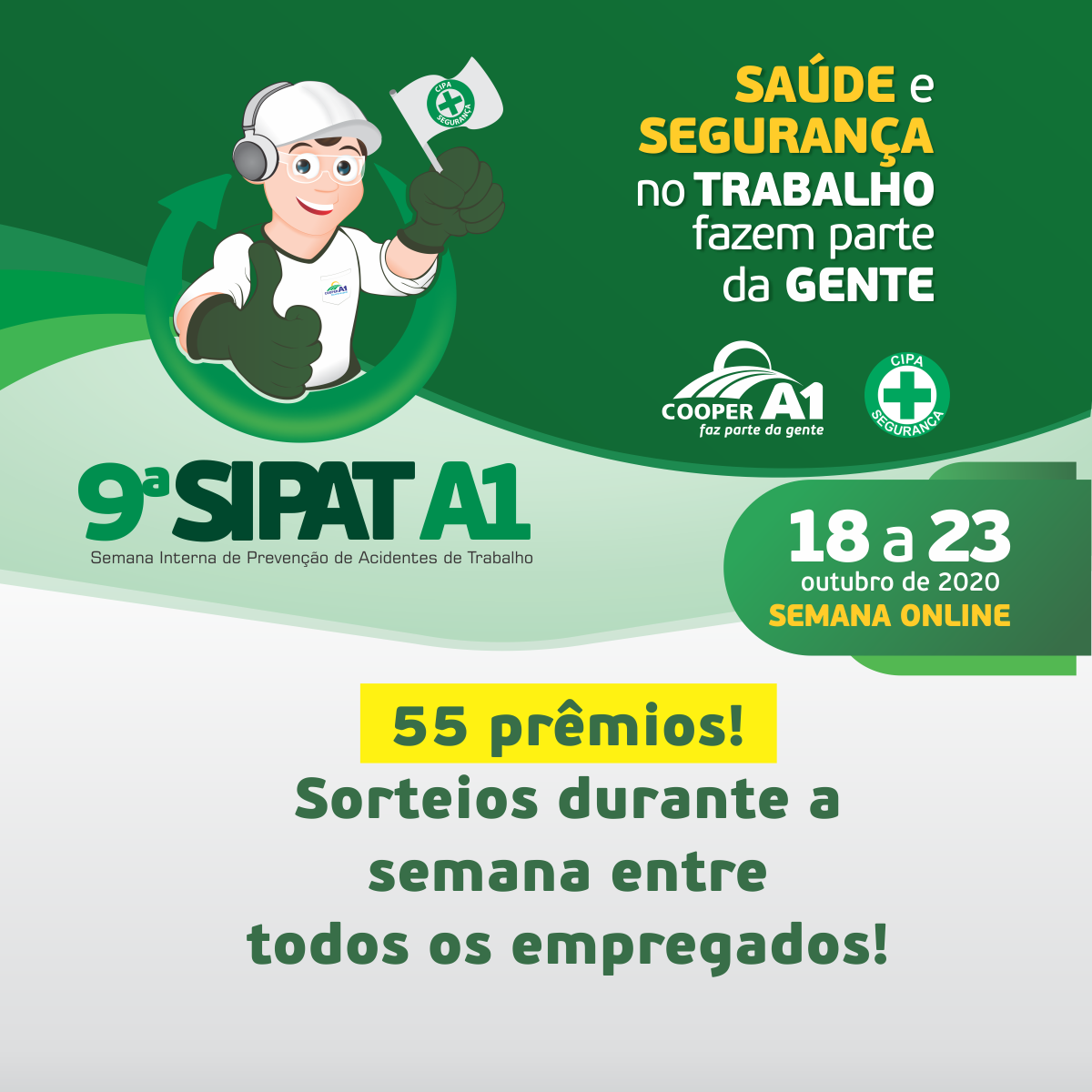 Você sabia que têm prêmios sendo sorteados na 9ª Sipat?!